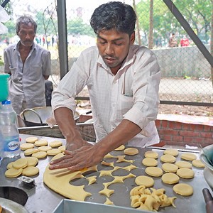 How to Make Deep Fried Star Egg Cake in Dhaka? | Food BD
