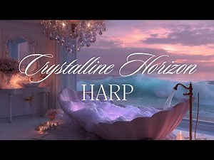 Crystalline Horizon | Divine Feminine Harp Music in a Sunset Ocean Sanctuary