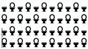 Toilet seat open and closed video. Restroom or bathroom for man and woman to peeing. Human handicap toilets with wheelchair logo. Funny vector WC pictogram icon or sign. World toilet day. Unisex