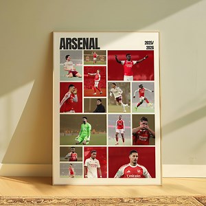 Arsenal Squad Poster 2025-2026; A4,a3,a2,a1. - Etsy