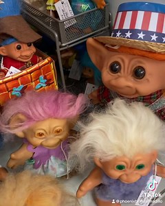 "I can't believe I found this vintage collection of troll dolls!Take a peek in case 226 at the Phoenix Brass Armadillo Antique Store in Arizona to check them out - which one was your favorite? #AntiqueStore #TrollDolls #VintageCollection #vintagetrolls #troll #collectibles #newarrivals #antiquestorefinds #vintage #NostalgicShopping #phoenixbrassarmadillo | Brass Armadillo Antique Mall - Phoenix