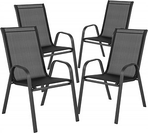[Hot Item] Outdoor Stack Chair with Flex Comfort Material - Patio Stack Chair