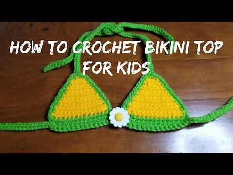 How to crochet bikini top for kids