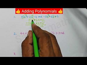 adding Polynomials 👇 |Math Class 🫣|