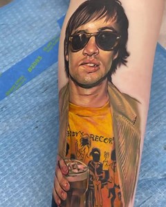 Brendon Urie from Panic! At the Disco tattoo by Heather Maranda 👉 #starbritecolors 🎨 #starbriteproteam www.starBritecolors.com | Starbrite Colors
