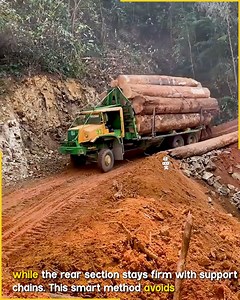 Heavy Logs Guide Truck Safely. #LogBridge #TruckDrive | Fun club