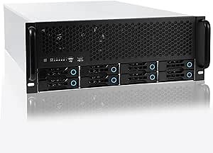 Amazon.com: RackChoice 4U Rackmount Server Chassis 8bay 6Gbps Swappable SATA/SAS Drive Bays+2xGPU Cooling Fans+Minisas to SATA Cables+Sliding Rail : Electronics