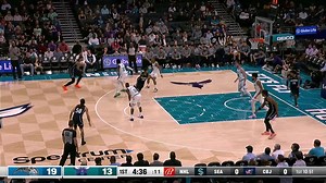 Gordon Hayward drives in and gets the dunk