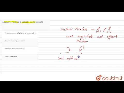 A racemic mixtrue is optically inactive due to :