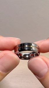 1.1K views | Premium Grade 8mm Gold Line Silver Tungsten Carbide Ring - Comfortable Wear | Solid Material | Men Modern Ring | Daily Wear | Wedding Ring #tungstenring #tungstenrings #tungstencarbiderings #tungstencarbidering #Wedding Ring Gold Center #thebeadshopmy #cincinlelakisilver #cincintungsten | The Bead Shop | Facebook
