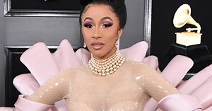 Cardi B Wore Craft-Store Pearls & $3 Hairspray To The Grammys