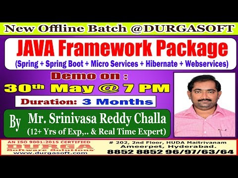 JAVA Framework Package Offline Training @ DURGASOFT