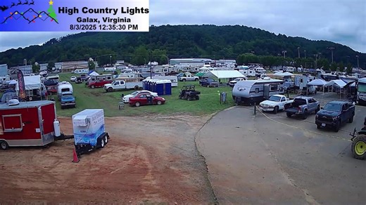 Move-in day at Felts Park for the 89th Annual Old Fiddler's Convention. LIVE Camera: https://highcountrylights.com/park-camera Galax City Tourism Center Galax Old Fiddler’s Convention #visitgalax #MountainMusic #bluegrass | William Bottomley