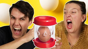 Egg lovers try egg gadgets | BuzzFeed Video