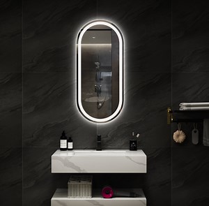 [Hot Item] Copper Free Oval Egg Wall Hung LED Mirror with Dimmer