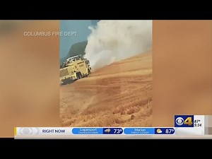 Lightning ignites fire in Columbus