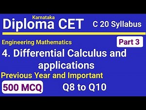 Maths | d cet classes | diploma cet maths classes | dte | coaching videos| syllabus | question paper