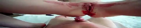 Bloody period screw for sleeping teen POV