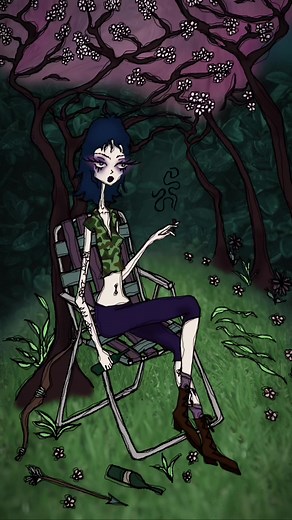_forest_nymph_ #animation #adobeaftereffects #fyp #timburton #aliceinwonderland