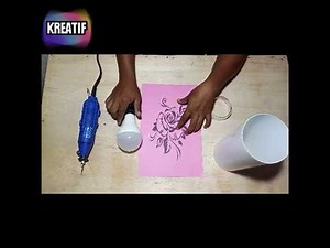 Proses pembuatan lampu hias dari paralon