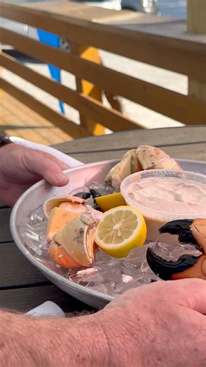 Colossal stone crabs available at Goatfeathers #crablover #stonecrabs #seafoodlover #30A #30aflorida #santarosabeach | Goatfeathers Restaurant and Seafood Markets