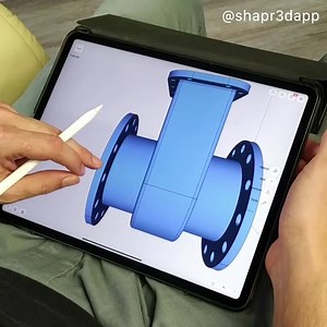Prototyping and design on the go. Manufacture grade 3D solid modeling app powered by Apple Pencil and Siemens technologies. | Shapr3D