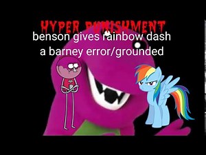 benson gives rainbow dash a barney error/grounded