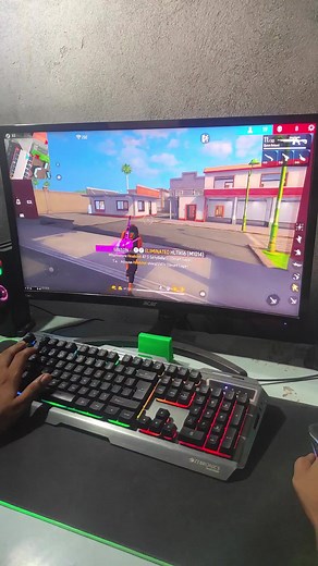 Macro user gameplay in pc handcam free fire headshot satting in pc | YORD manny19k