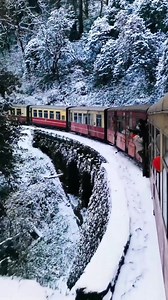 Kalka Shimla Toy Train and These snowy tracks 👌😍 Book your travel plans with us 📦 🎥 @shadow_and_sun | Mystery Of Himalayas