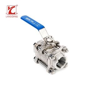 [Hot Item] 1" 3-PCS Female Thread Screw PTFE Floating Stainless Steel Ball Valve