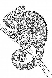 Mandala Chameleon Coloring Page, Intricate Reptile Mandala Art for Adults and Teens, Relaxing Stress Relief Printable Coloring Sheet - Etsy