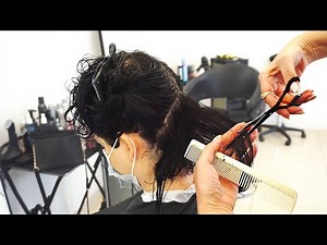 AMAZING SHORT BOB HAIRCUT - NATURAL WAVY HAIR WITH SIDE BUNGS