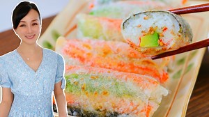 55K views · 2.8K reactions | Crispy Rice Paper Sushi Rolls Written...