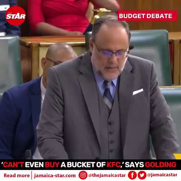 2.9K views · 22 reactions | #BudgetDebates: The 2024-2025 Budget Debate continues today with Opposition Leader Mark Golding giving his contribution. Golding, while commenting on the recently announced changes to the income tax threshold, bemoaned the approximately $4166 extra that tax payers will receive, cannot even buy a "bucket of KFC". | The Jamaica Star | Facebook
