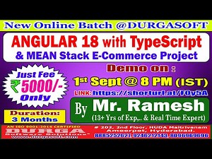 ANGULAR 18 with TypeScript Online Training @ DURGASOFT
