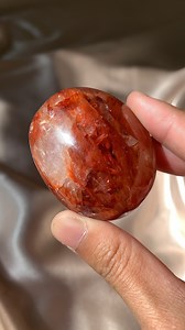 Round Rainbow Filled Fire Quartz Crystal Palm Stone | High Quality - Etsy