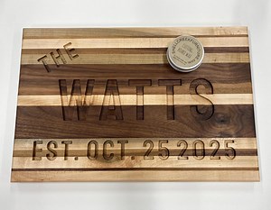 Personalized Black Walnut and Maple Cutting Boards - Etsy Canada