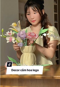 Đến giờ tui vẫn chưa biết hoa màu tím tên gì các bác ạ huhu #hoaidecor #diy #decorhengheo #lego