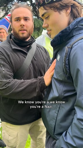 Hugo Lennon | AUSPILL on Instagram: "Footage of myself, Auspill, being removed by Avi Yemeni from an “Australia First” rally yesterday."