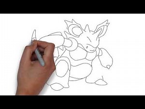 Cómo Dibujar a Nidoking Pokemon Paso a Paso