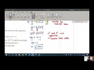 Pre-Calculus 11 - Lesson 2.5 - Solving Radical Equations Algebraically