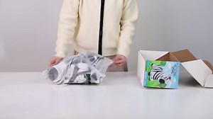 iPlay, iLearn Bouncy Pals Zebra Hopping Horse, Plush Inflatable Animal Hopper, Indoor n Outdoor Ride on Jumping Bounce Toys, Birthday Gift for 18 Months 2 3 4 5 Year Old Kids Toddlers Boys Girls