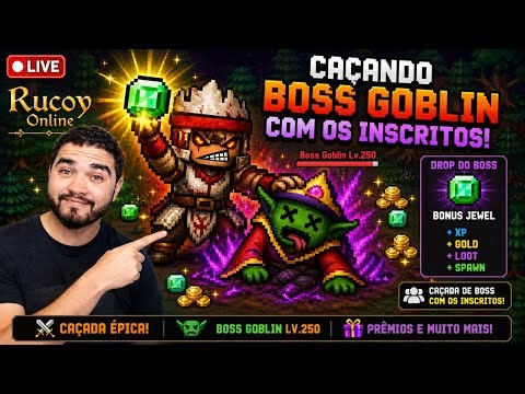 Caçando BOSS Goblin no Rucoy Online - Vire membro e ganhe 1kk