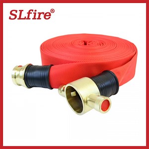 [Hot Item] 2.5 Inch 65mm Red Polyester PVC Canvas Fire Hose with BS Coupling