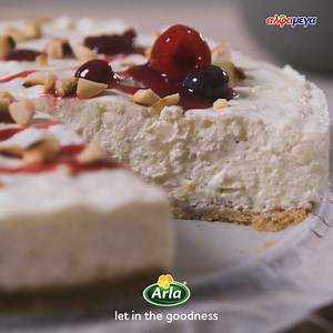 Experience this creamy and delicious Rice Pudding Cheesecake with a fresh Arla twist on a traditional dessert! 🥰👌 Click here for the recipe: https://bit.ly/3D4mJCu | Alphamega Hypermarkets