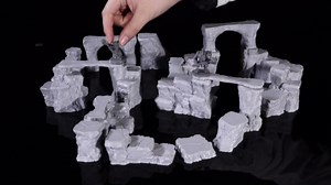 RPG Terrain AF693 The Pit Canyon Scene for DND Campaigns – The Pit Canyon Modular Scenery Set with Rock Bridges, TTRPG Structures, Map Accessories for 28–32mm Characters, Wargame and Roleplay Ready