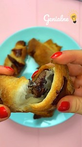 29K views · 54 reactions | Najlepsze rogaliki z czekoladą z ciasta francuskiego!  | Genialne | Facebook