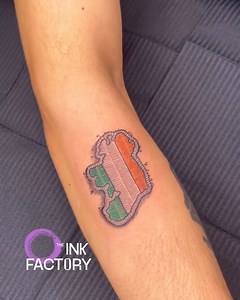 13 reactions | Embroidered Ireland map done by @turcatotattoo , the talentttt! Studio Partner @barber_dts & @emalla.official Dont forget to drop us a DM or email and get booked in today! #TheInkFactory #DublinTattoo #Ireland #IrishTattoo #EmbroideryTattoo #BadgeTattoo #ColourTattoo #Inked | The Ink Factory | Facebook