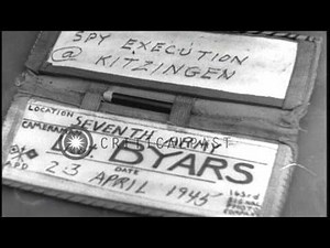 A German spy is executed by US Seventh Army in Kitzingen, Germany during World Wa...HD Stock Footage
