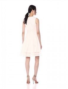 Calvin Klein Women's Sleeveless Round Neck Fit and Flare Dress